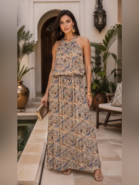 Splash Dresses & Skirts - Splash Paisley Maxi Dress – Size 10